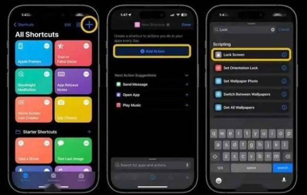 上栗苹果14锁屏维修店分享iPhone14升级iOS16.4后如何创建锁屏快捷方式 